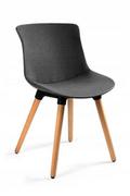 Krzesła - UniqueMeble Krzesło do jadalni, salonu, easy mr, kolor ciemny szary - miniaturka - grafika 1
