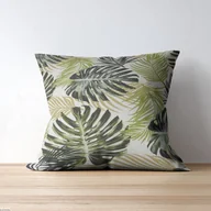 Poszewki na poduszki - Bawełniana poszewka na poduszke z wzorem Monstera - miniaturka - grafika 1