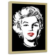 Plakaty - Plakat w ramie naturalnej FEEBY Marilyn Monroe Pop Art, 50x70 cm - miniaturka - grafika 1