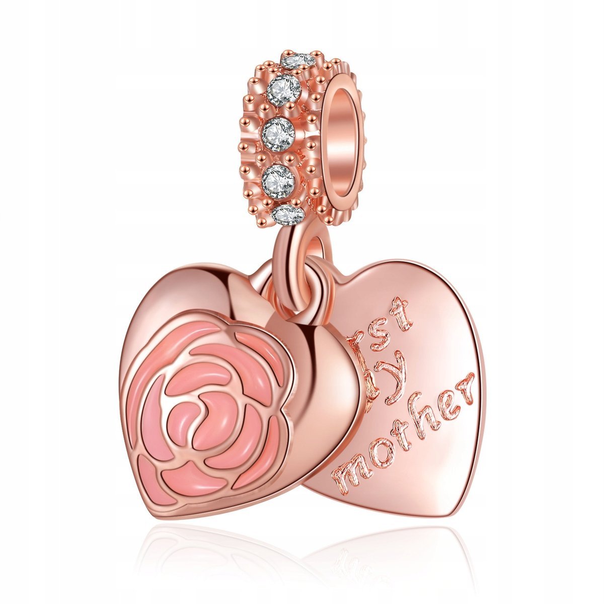 CHARMS SERCE MIŁOŚĆ RÓŻA MAMA NA WALENTYNKI CHARMSY BEADS ORYGINALNY