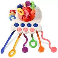 Gryzaki dla dzieci - Interaktywna zabawka sensoryczna 4w1 gryzak - miniaturka - grafika 1