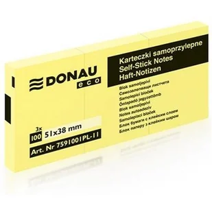 Notesy samoprzylepne Donau Eco 51x38 3szt 107417 - Gadżety  do biura - miniaturka - grafika 1