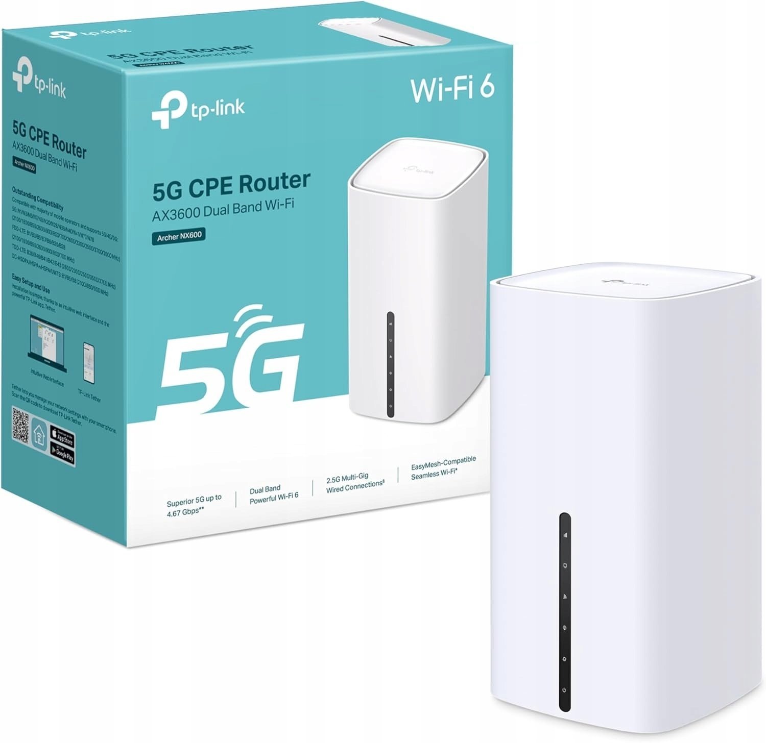 TP-Link Archer NX600 Router 5G Wi-Fi 6 AX3600 2.5G B0DT1L6R8N