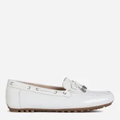 Mokasyny damskie - Buty żeglarskie damskie skórzane Geox D724RA/00046/C1000 37.5 Białe (8054730440287). Mokasyny damskie - miniaturka - grafika 1