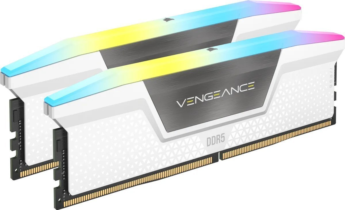 Pamięć Corsair Vengeance RGB, DDR5, 32 GB, 6000MHz, CL38 CMH32GX5M2D6000Z38W