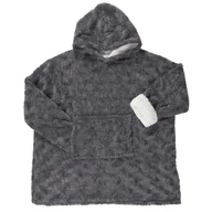 Bluzy damskie - Bluza / snuddie z syntetycznego futerka szara - miniaturka - grafika 1