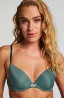 Biustonosze - Hunkemöller Biustonosz usztywniany z fiszbinami Plunge Zielony - miniaturka - grafika 1