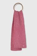 Apaszki i szaliki damskie - Superdry szalik z domieszką wełny kolor różowy melanżowy - miniaturka - grafika 1