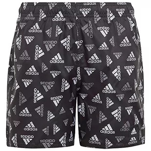 adidas, Logo Print Clx, kostium kąpielowy, czarno-biały, 910A, dla dzieci - Stroje kąpielowe - miniaturka - grafika 1