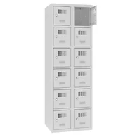 Szafki BHP - Szafka metalowa dla pracowników MSUS 326 - 12 skrytek na klucz - miniaturka - grafika 1