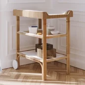 Przewijaki - Przewijak wolnostojący biały rattanowy Neige Oceania - miniaturka - grafika 1