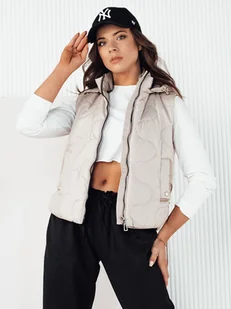 Kamizelka damska pikowana TREOS jasnoszara Dstreet TY4217-S - Kamizelki damskie - miniaturka - grafika 1