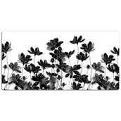 Podkładki na biurko - Podkładka na biurko Czarne kwiaty 120x60 cm - miniaturka - grafika 1
