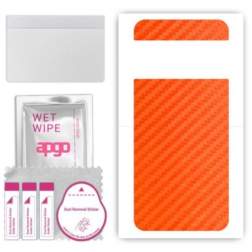 folia naklejka skórka strukturalna na TYŁ do Google Pixel 8 Pro - Carbon Pomarańczowy - apgo SKINS