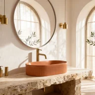 Umywalki - Rea Umywalka nablatowa Rea Vanda Cinnamon Matt - miniaturka - grafika 1