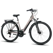 Rowery elektryczne - Rower elektryczny PROECO Wave AN 1.0 M17 28 cali Szampański - miniaturka - grafika 1