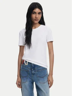 Desigual T-Shirt Amber 25WWTK07 Biały Regular Fit - Koszulki i topy damskie - miniaturka - grafika 1