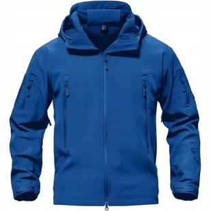 MAGCOMSEN Męska Kurtka Taktyczna Softshell Wytrzymała Niebieska XXL - Kurtki męskie - miniaturka - grafika 1