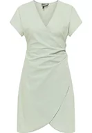 Sukienki - acalmar Damska sukienka kopertowa 37223949-AC01, miętowa, XL, Mięta dymna, XL - miniaturka - grafika 1