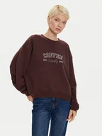 Bluzy damskie - ViCOLO Bluza RS0059 Brązowy Relaxed Fit - miniaturka - grafika 1