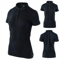 Koszulki i topy damskie - Koszulka Damska Hi-tec Lady Romso Koszulka Polo Sportowa Czarna Rozmiar M - miniaturka - grafika 1