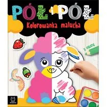 Pół i pół. Kolorowanka malucha z owcą - Kolorowanki, wyklejanki - miniaturka - grafika 1