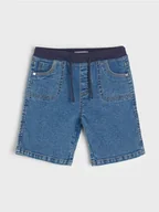 Spodnie i spodenki dla chłopców - Sinsay - Szorty - granatowy - miniaturka - grafika 1