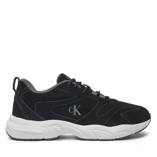 Sneakersy Calvin Klein Jeans Retro Tennis Low Mg Mix Media YM0YM01171 Czarny - Sneakersy męskie - miniaturka - grafika 1