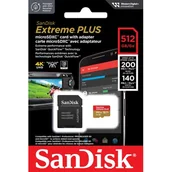 Karty pamięci - Karta pamięci SANDISK Extreme Plus microSDXC 512GB + Adapter - miniaturka - grafika 1