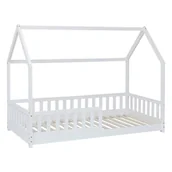 Place zabaw - Łóżko domek białe BOSCO, 98 x 195 cm - miniaturka - grafika 1
