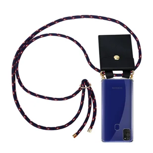 Łańcuszek Pokrowiec Do Samsung Galaxy M21 / M30s w NIEBIESKO CZERWONO BIAŁY W KROPKI Etui Obudowa Case Cover Ochronny Cadorabo - Etui i futerały do telefonów - miniaturka - grafika 1
