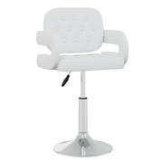 Krzesła - Obrotowe krzesła stołowe, 6 szt., białe, sztuczna skóra Lumarko - miniaturka - grafika 1