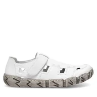 Półbuty damskie - Półbuty Rieker L0362-80 Biały - miniaturka - grafika 1