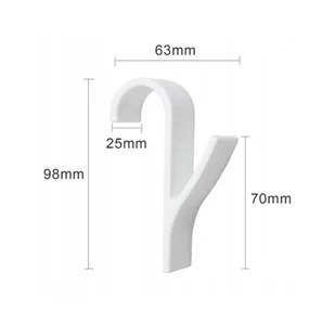 Wieszak, uchwyt, haczyk na grzejnik komplet 2 SZT U16BZESTAW2 - Wieszaki do szafy - miniaturka - grafika 2