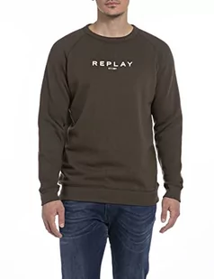 Replay Bluza męska M6139L.00.21842, 416 Dark Coffee, S - Bluzy męskie - miniaturka - grafika 1