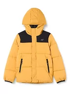 Kurtki i płaszcze dla chłopców - 4F JUNIOR Down Kurtka dziecięca, LIGHT BROWN, 140 - miniaturka - grafika 1