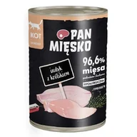 Mokra karma dla kotów - PAN MIĘSKO - Karma mokra dla kota indyk z królikiem puszka 400g - miniaturka - grafika 1