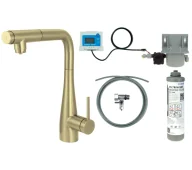 Baterie kuchenne - Deante Eridan BREFR75M Złoty Stal szlachetna - miniaturka - grafika 1