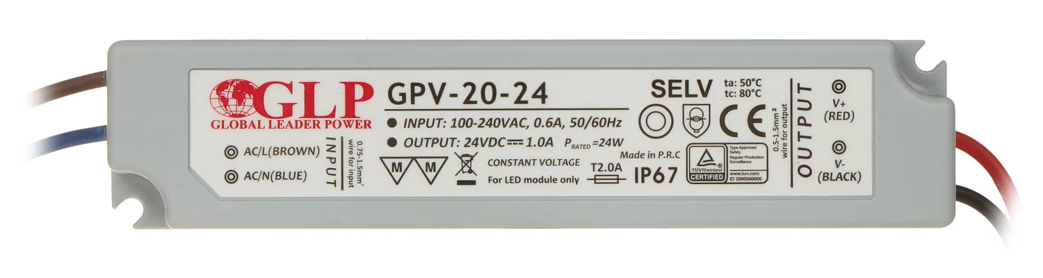 GLP ZASILACZ LED GLP 24W 24V IP67 LUX00837
