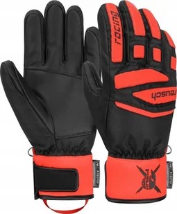 Reusch Rękawice Worldcup Warrior Prime R-TEX XT Junior Black Fluo Red 2023 5.5 - Rękawice narciarskie - miniaturka - grafika 1