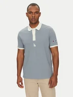 Koszulki męskie - Champion Polo 221044 Niebieski Regular Fit - miniaturka - grafika 1