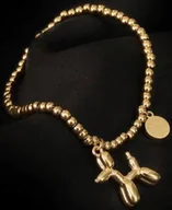 Bransoletki - Złota Bransoletka Na Szczęście Balon Pies Balloon Dog Szlachetna - miniaturka - grafika 1