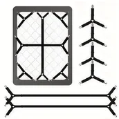 Inne - TEMU 6 szt. Regulowane Paski Elastyczne do Prześcieradeł na Łóżka Rozmiar Pełny - Klipsy i Zapięcia z Czarnego Nylonu, Poprawiają Snu, Zapobiegają - miniaturka - grafika 1