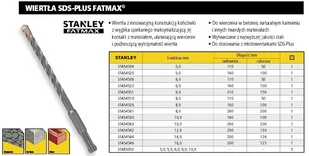 STANLEY Wiertło do betonu sds+   8x160mm Fat Max STA54526-QZ - Akcesoria do elektronarzędzi - miniaturka - grafika 1