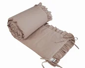 Ochraniacze do łóżeczka - Ochraniacz do łóżeczka z falbanką CIEMNIEJSZY BRUDNY RÓŻ - miniaturka - grafika 1