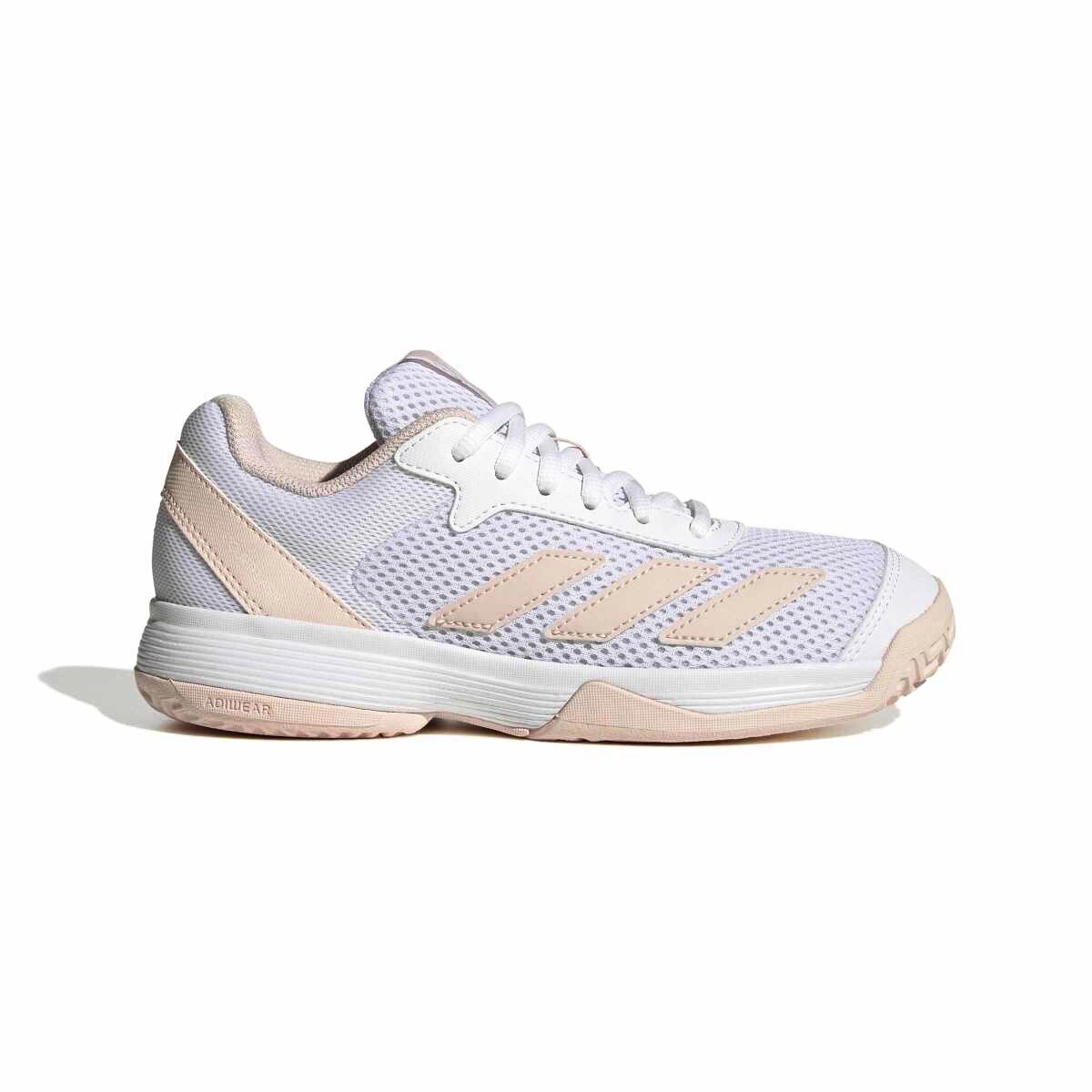 Buty tenisowe dziecięce adidas Courtflash Kids Tennis Shoes Ftwr White/Wonder Quartz/Ftwr White EUR 37 1/3