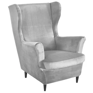 Pokrowiec Na Fotel Uszak Welur Aksamit Elastyczny [22E5] - Pokrowce na meble - miniaturka - grafika 1