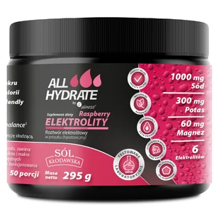 ALLHydrate Elektrolity, smak malinowy, 305 g - Układ pokarmowy - miniaturka - grafika 1