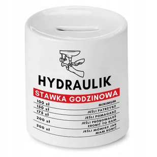 SKARBONKA DLA HYDRAULIKA STAWKA GODZINOWA PREZENT z Nadrukiem ze Zdjęciem - Skarbonki - miniaturka - grafika 1