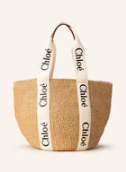 Torebki damskie - Chloé Torba Shopper Woody Large weiss - miniaturka - grafika 1